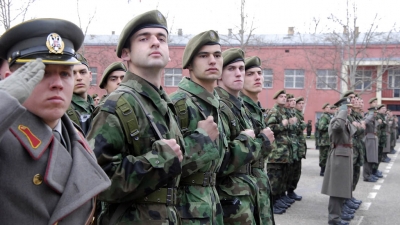 The ceremony in Valjevo barracks