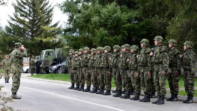 General Diković visiting the forces deployed on the border with the Republic of Bulgaria