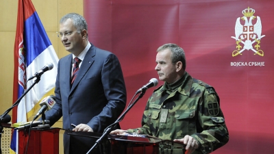Minister of defence and Chief of SAF GS press conference in Nis - 18.02.2009.