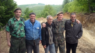 Second Army Brigade Engineering unit building road in Tutin Municipality
