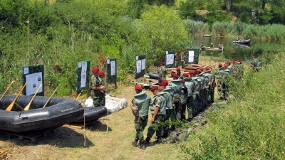 Training in overcoming water obstacles