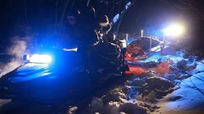 SAF search and rescue team in the rescue action in Cemernik