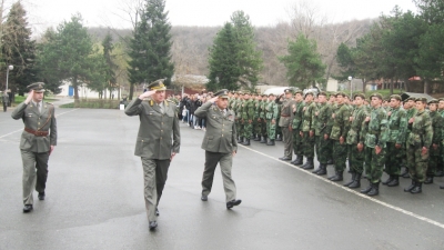 The ceremony in Leskovac barracks