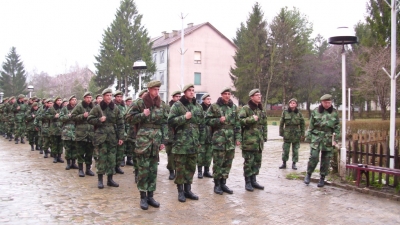 The ceremony in Sombor barracks