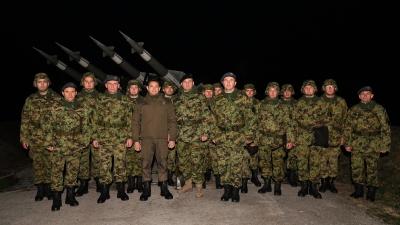 Visiting Members of 250th Missile Brigade on New Year's Eve