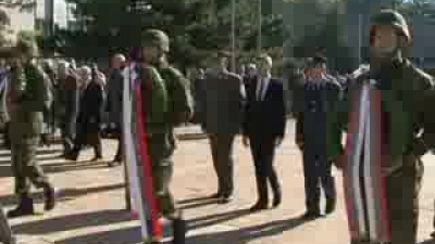 Laying wreaths - MoD delegation