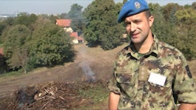 Fire drill in the barracks 