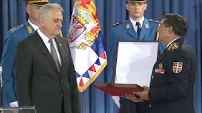 Awarding the Golden Plaque of the SAF
