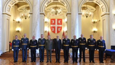 Handing of Decrees of Supreme Commander of Serbian Armed Forces and President of the Republic