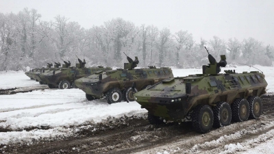 Training on  the new SAF Combat Vehicle lazar 3