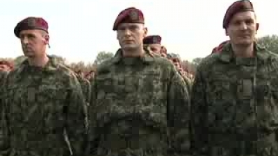 Wedding in Front of the 63rd Parachute Battalion