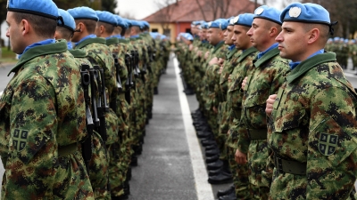 Seeing off the Infantry Troops on Their Way to the UN Peacekeeping Operation in Lebanon