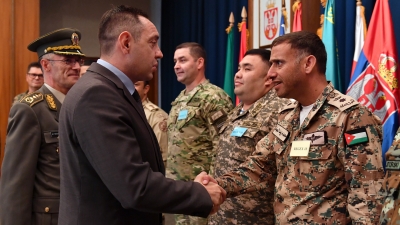 Minister Vulin and General Mojsilović with Participants of the Exercise REGEX 2018