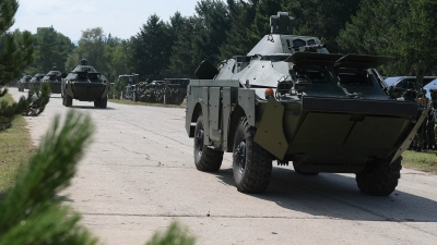 The Display of the BRDM 2MS Vehicles