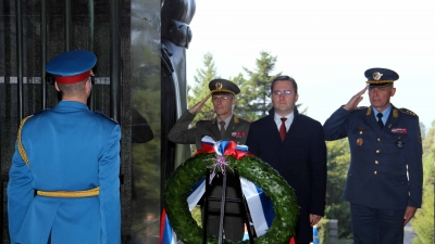 Laying the Wreath at the Monument to Unknown Soldier