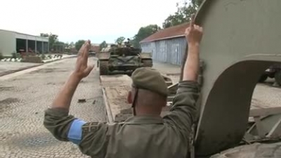 Tanks Transported by Train