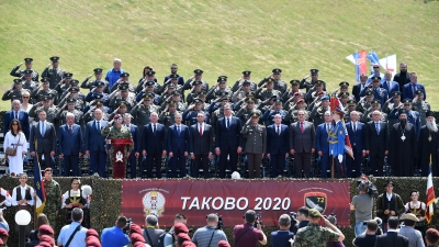 The President of the Republic and the Supreme Commander of the Serbian Armed Forces handed over military flags to the 72nd Special Operations Brigade and the 63rd Paratrooper Brigade