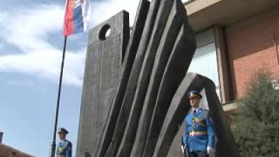 Wreath's laying in Vranje